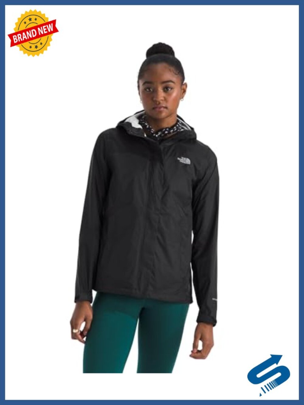 Women's Waterproof Rain Jacket with Breathable DryVent Fabric, Pit-Zips, Hooded